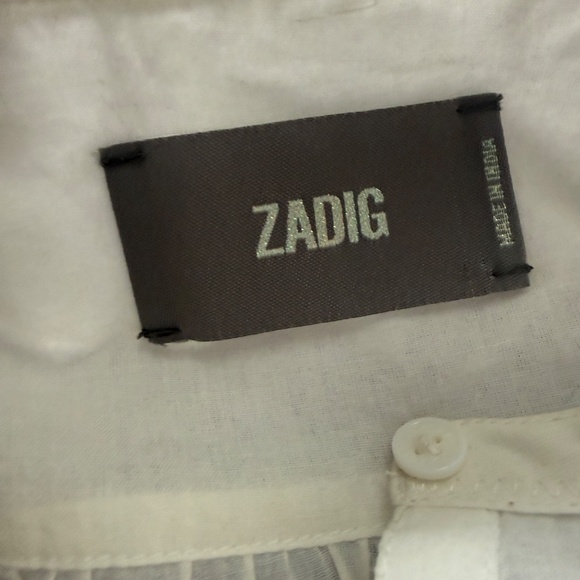 ZADIG & VOLTAIRE Laser Cut Eagle White Blouse S - Picture 5 of 6